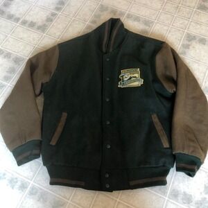 2003 Lambeau Field Rebirth of a Legend Wool Varsity Coat Green Bay Packers Large